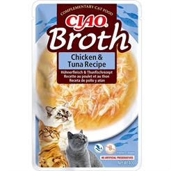 Inaba Chicken Bone Broth Kyllingebouillon med Kylling & Tun Strimler 40g